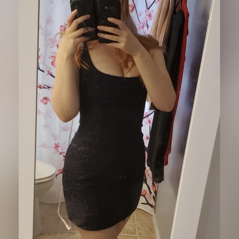 Missguided size 2 Blue Sparkle Dress